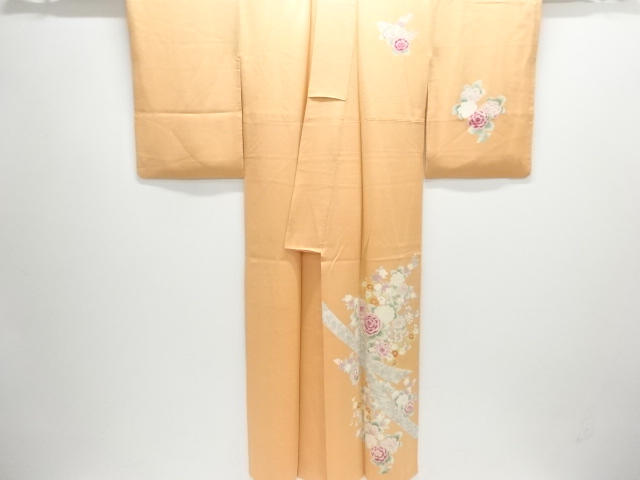  短冊に草花模様訪問着